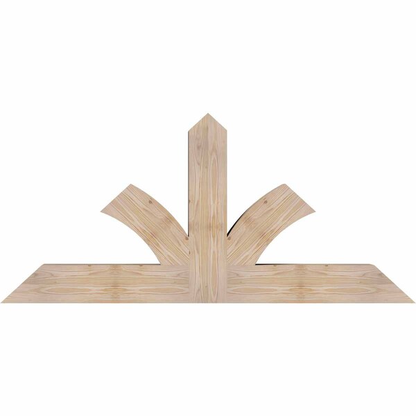 Ekena Millwork Richland Smooth Timber Gable Bracket, Douglas Fir, 60"W x 27"H x 5 1/2"D x 5 1/2"F, 11/12 Pitch GBW060X27X0606RIC00SDF - main